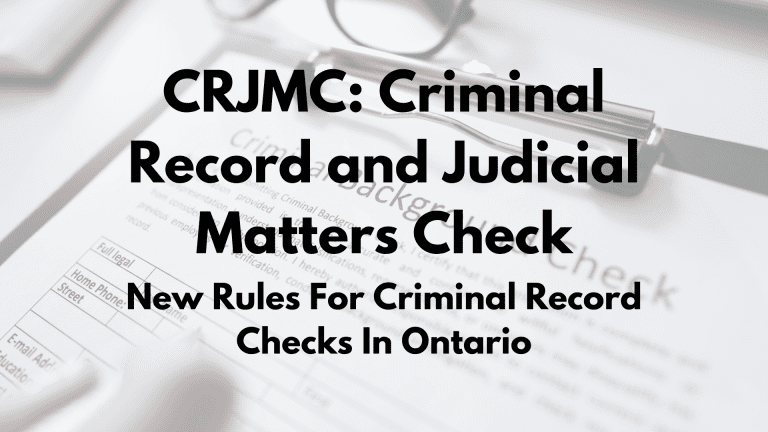 CRJMC: Criminal Record and Judicial Matters Check