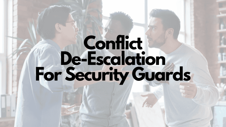 Conflict De-Escalation Course